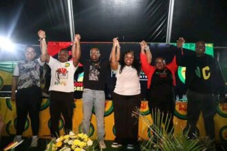 ANCYL newly elected top six officials at the league’s 27th national conference held in Polokwane.