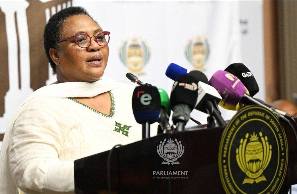 National Assembly Speaker Thoko Didiza during Parliament proceedings