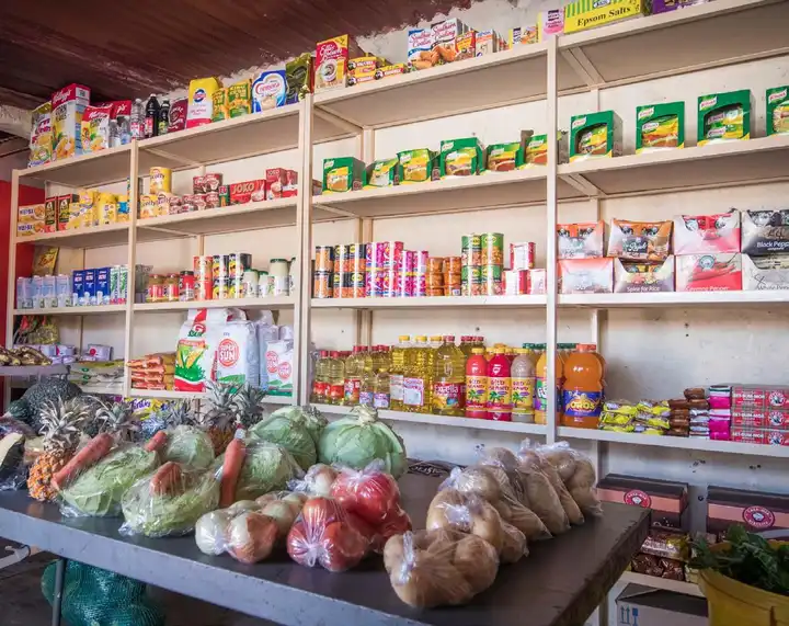 South African spaza shop in a township community
