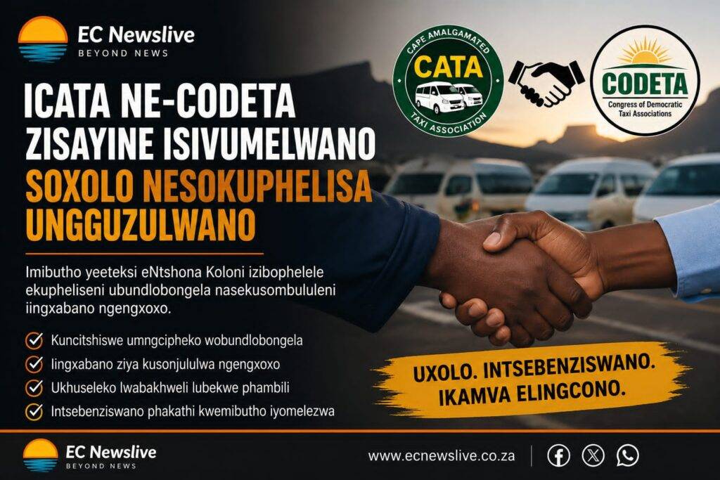 ICATA neCODETA zityikitya isivumelwano soxolo eNtshona Koloni.