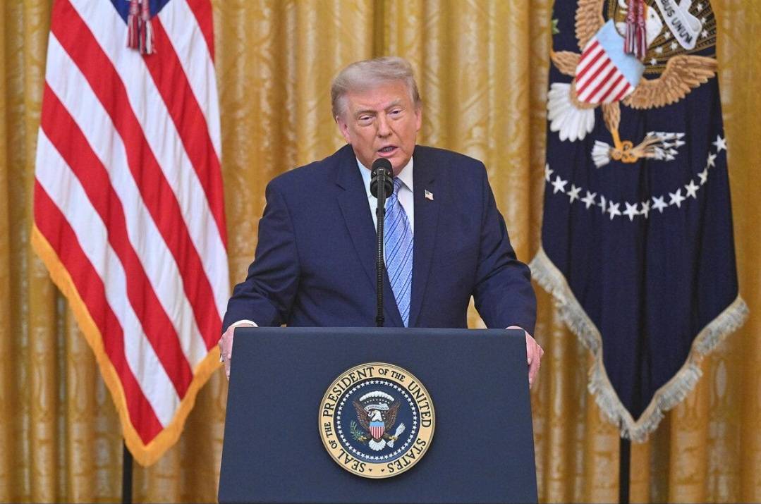 US President Donald Trump during a White House meeting