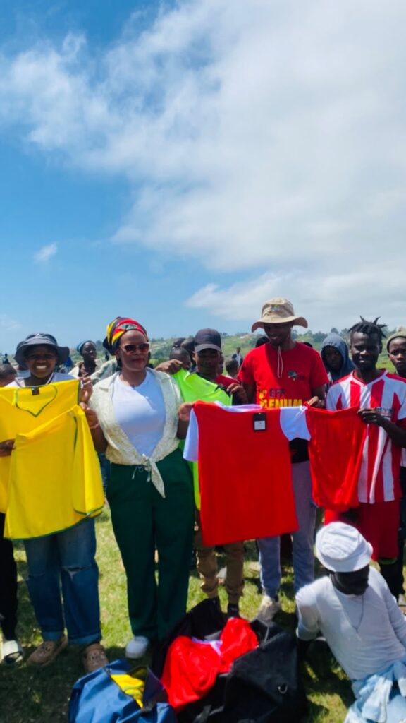 Teams competing in the Ward 05 sports tournament in Nyandeni.
