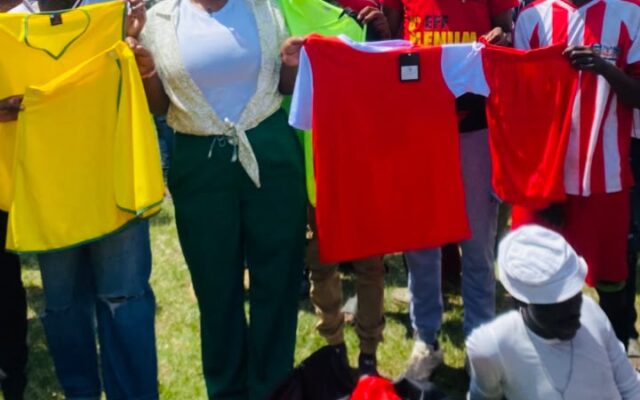 Teams competing in the Ward 05 sports tournament in Nyandeni.